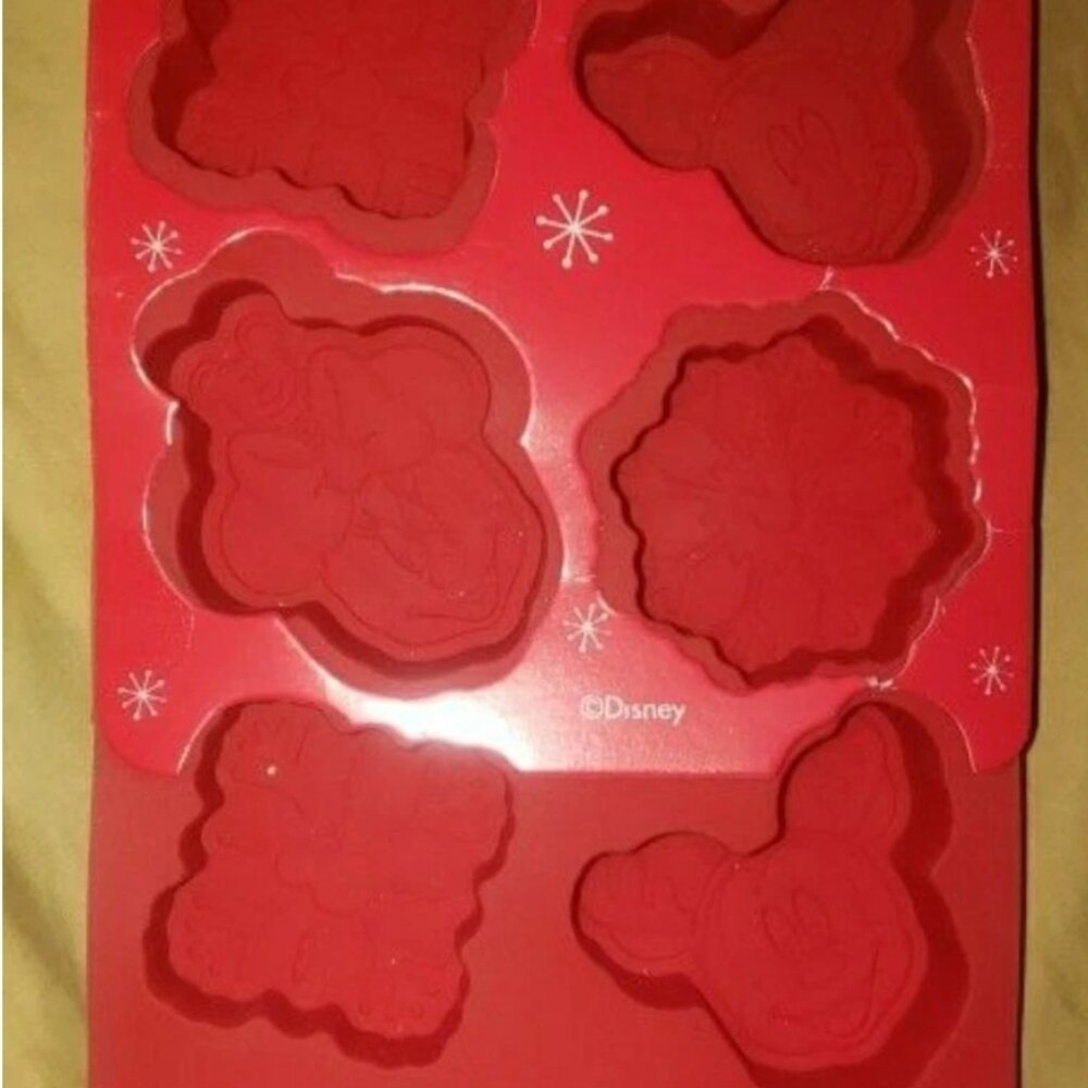 New disney christmas mickey and minnie mouse holiday ice silicone mold